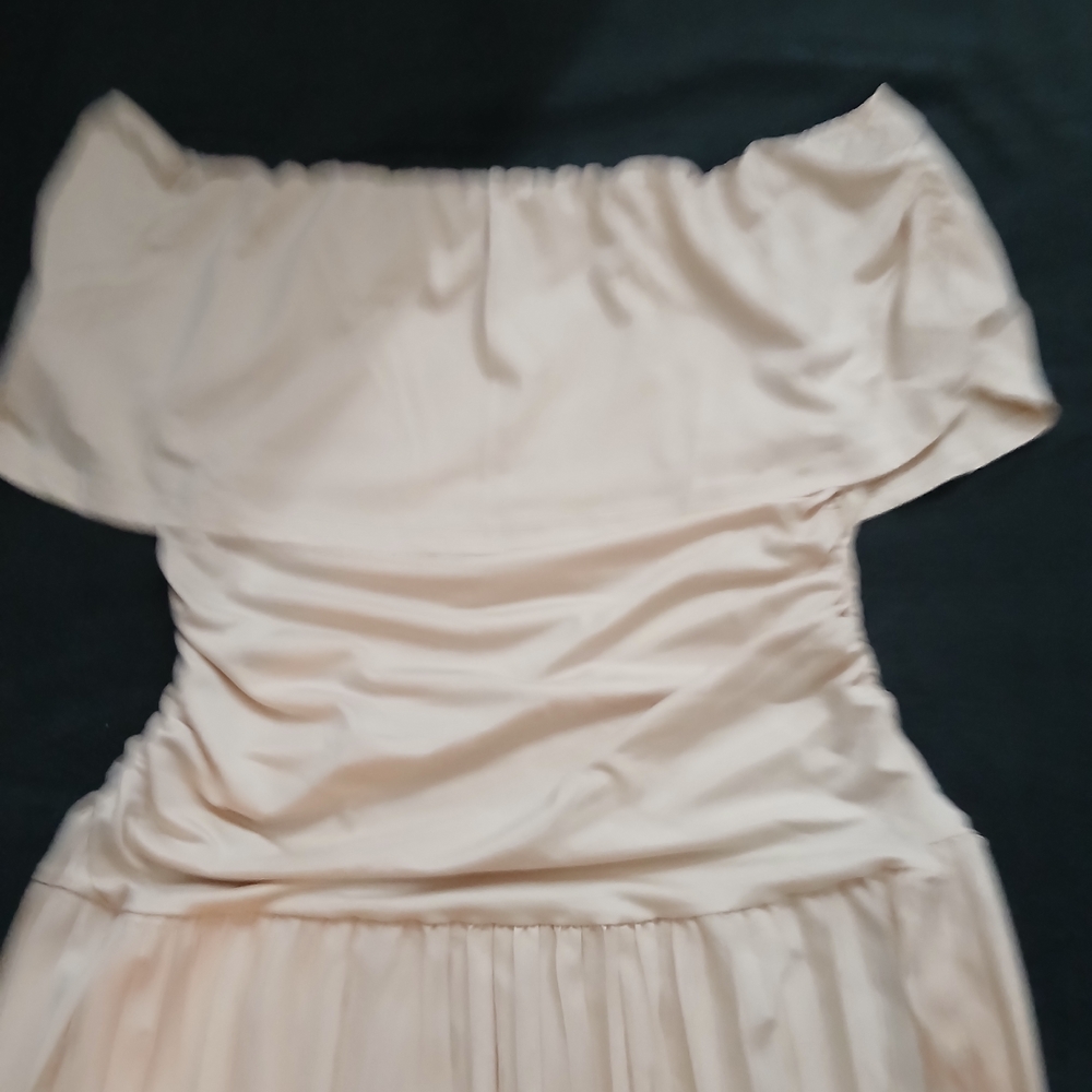 Off-Shoulder Cream Dress